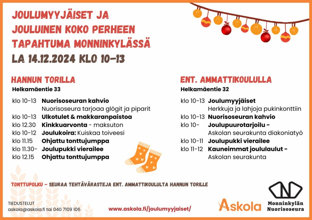 mainos joulumyyjäisiin