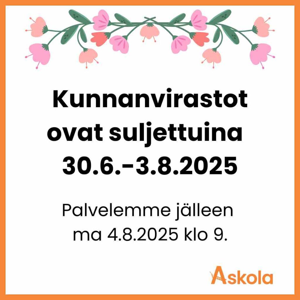 kuvituskuva. askolan kunnan aukioloajat kesällä 2025