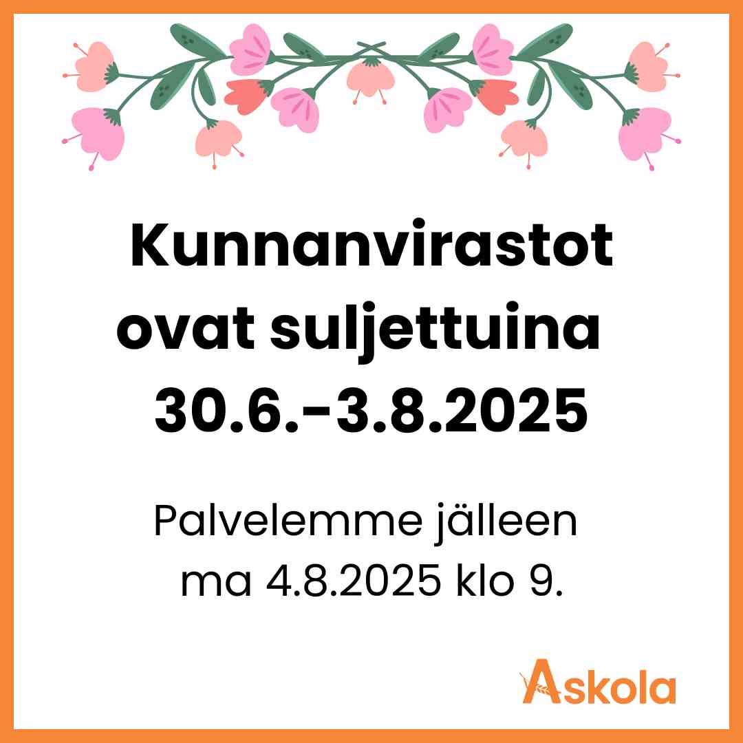 kuvituskuva. askolan kunnan aukioloajat kesällä 2025