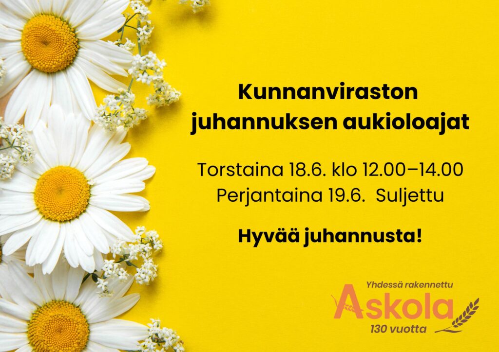 Kunnanviraston
juhannuksen aukioloajat 2026