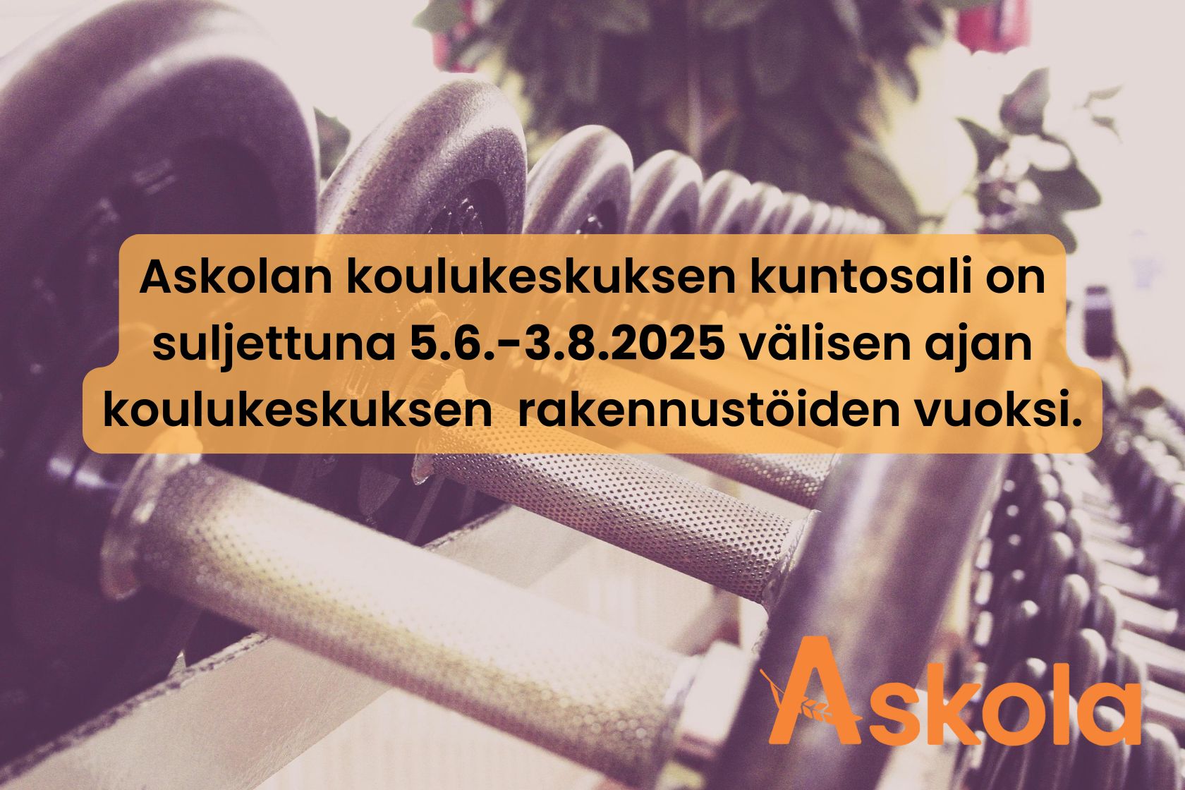 kuvituskuva - Askolan koulun kuntosali suljettu